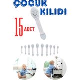 Özgürce 15'li Bebek & Çocuk Çekmece Güvenlik Kilidi, Montaj Gerektirmez - Seçenek 1