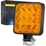 Özgürce 16 LED Kare Sarı Off Road Traktör ve Kamyon Sis Fari Çalışma Lambası - Seçenek 1