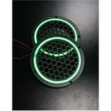 Özgürce 16CM Yeşil Neon Işıklı Hoparlör ve Midrange Kapağı 1 Takım (2 Adet) - Seçenek 1