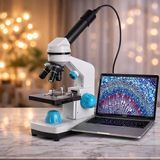 Özgürce 2000X Zoom Dijital Mikroskop, Hd Monoküler, 2mp Elektronik Lens - Ahşap - Bej - Seçenek 1