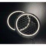 Özgürce 20CM Beyaz Neon Işıklı Hoparlör ve Midrange Kapağı 2'li Takım - Seçenek 1