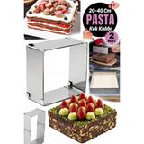 Özgürce 2'li 40X20 cm Kare Ayarlanabilir Kek Kalıbı, Pratik Pişirme Kalıbı - Seçenek 1 - Altın - Gri