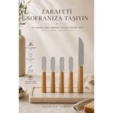 Özgürce 5’li Bambu Saplı Tereyağ Bıçağı Seti, Paslanmaz Çelik, Kahvaltı Aksesuarları - Seçenek 1