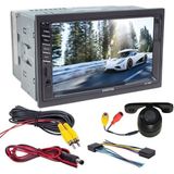 Özgürce 7 Inç Tft USB Sd Bluetooth Oto Double Din Geri Vites Kamera Teyp - Altın - Gri