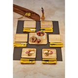 Özgürce 7 Parça Bambu Pasta ve Sunum Takımı, Kahvaltı Tabağı Seti - Seçenek 1