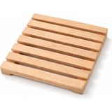 Özgürce Ahşap Nihale Çaydanlık Tava Saksı Altlığı 20X20 Cm, Şık ve Kullanışlı - Antrasit