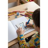 Özgürce Ahşap Rakam Şablon Seti 0-10, Montessori Eğitim Materyali, Rakam Çizim Kalıbı - Seçenek 1