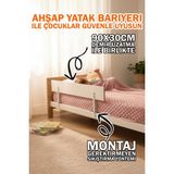 Özgürce Ahşap Yatak Bariyeri 90X30, Güvenli ve Şık Uyku Ortamı Sağlar - Seçenek 1