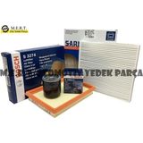 Özgürce Araç Bakım Seti 1.2 Filtreler K13 (2010-2018) Nissan Micra Için - Ahşap