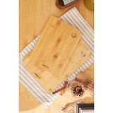 Özgürce Bambu Kesme Tahtası Çift Seti 28/33 Cm, Şık ve Dayanıklı Mutfağınıza Uygun - Ahşap - Ceviz - Seçenek 1