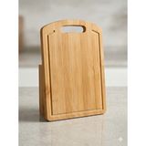 Özgürce Bambu Oluklu Kesme Tahtası 28X20 Cm, Şık ve Dayanıklı Mutfak Gereci - Ahşap - Ceviz - Seçenek 1