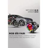 Özgürce Beyaz Rgb Angel Kırmızı Şeytan Göz 20W Motorsiklet Sis Farı LED Projektör - Seçenek 1