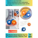Özgürce Çamaşır Makinesi Tüy ve Toz Toplama Topları 10'lu Set, Temiz ve Tekrar Kullanılır - Antrasit - Seçenek 1