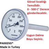 Özgürce Çap 63MM, 500°C, 20CM Dalma Boyu, Fırın ve Kazan Termometresi - Seçenek 1