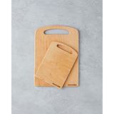 Özgürce Çiftli Kayın Kesme Tahtası 22X30 cm ve 15X21 Cm, Doğal Ahşap Tasarım - Ahşap - Bej - Seçenek 1
