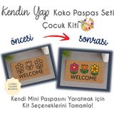 Özgürce Çocuklar Için Paspas Boyama Seti, Çiçek Desenli, Dıy El Yapımı Sanat Aktivitesi - Seçenek 1