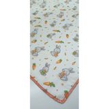 Özgürce Çok Amaçlı 80X90 Müslin Bebek Battaniyesi %100 Pamuk, Yumuşak ve Hafif - Ahşap - Beyaz - Seçenek 1