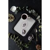 Özgürce Desenli Metal Tepsi, Çay ve Kahve Sunumu, 21X31 Cm, Şık ve Dayanıklı - Ahşap - Ceviz - Seçenek 1