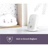 Özgürce Dijital Bebek Telsizi, Hassas Mikrofon ve Net Hoparlör ile Güvenli Iletişim - Seçenek 1 - Ahşap - Beyaz