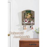 Özgürce Duvara Montajlı Dekoratif Anahtarlık Dolabı 22X26.5CM, Şık ve Pratik Saklama - Seçenek 1 - Açık Bej