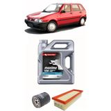 Özgürce Fiat Uno 70 S Sx 1.4 Ie Yağ Bakım Seti: 4l Motor Yağı, Hava ve Polen Filtresi - Antrasit