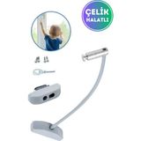 Özgürce Gri Çelik Halatlı Kablolu Pvc Pencere Güvenlik Kilidi, Çocuk Emniyeti - Seçenek 1