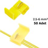 Özgürce Hızlı Kolay Kablo Birleştirici Klips 50 Adet 4.0-6.0mm - Bej