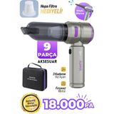 Özgürce Kablosuz Araç Içi Süpürge Mor, 18000PA Güçlü Vakum, Fırçasız Motor - Seçenek 1 - Cappuccino