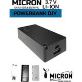 Özgürce Kendin Yap Powerbank 2 Pilli Boş Kutusu, Şarj Edilebilir Taşıma Çözümü - Ahşap