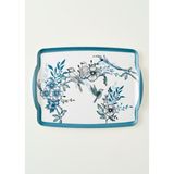 Özgürce Mavi Melamin Tepsi, 42X31 Cm, Şık ve Dayanıklı Ev Aksesuarı - Ahşap - Ceviz - Seçenek 1