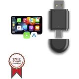 Özgürce Mini Araç Multimedya Dönüştürücü Adaptör USB Type-C 2'li Kablosuz Carplay - Seçenek 1 - Antrasit