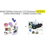 Özgürce Mobil Uyumlu Mikroskop ve Dürbün Seti 12'li Hediye Paketi - Seçenek 1