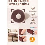 Özgürce Mürdüm Renk 2m Kenar Koruyucu ve 4 Esnek Köşe Kauçuk Seti - Seçenek 1