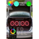 Özgürce Neon Işıklı Petek Desenli 16 cm Midrange Kapağı, Rgb Dokunmatik Kumanda (2 Takım) - Seçenek 1