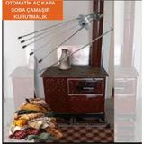 Özgürce Otomatik Soba Çamaşır Kurutmalık, Soba Borusuna Kolay Takılır - Altın - Gri - Seçenek 1