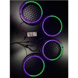 Özgürce Piksel Neon Ledli 16CM Midrange Hoparlör Kapağı 4'lü Takım ve Modül Soketli - Seçenek 1