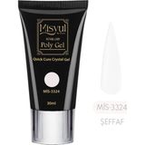 Özgürce Poly Jel Protez Tırnak Hızlı Uzatma Polygel 30ML - Ahşap - Beyaz