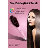 Özgürce Pratik Pembe Elektrikli Saç Düzleştirici Tarak ile Güzel Görünüm - Seçenek 1