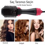 Özgürce Profesyonel Saç Şekillendirme ve Düzleştirme Fön Tarağı - Ahşap - Seçenek 1