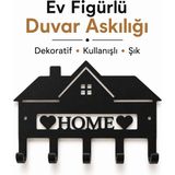 Özgürce Şık Metal Duvar Askılığı ve Anahtarlık, Ev Dekorasyon Aksesuarı - Seçenek 1 - Ahşap