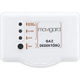 Özgürce Tavan Tipi Gaz Dedektörü, Doğalgaz (Metan), 12/24V Dc, Röle Çıkışlı - Seçenek 1 - Ahşap - Beyaz