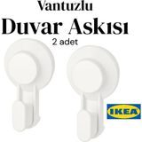 Özgürce Tısken Duvar Askısı, Beyaz, 2'li Set, Dayanıklı ve Şık Tasarım - Seçenek 1 - Ahşap - Beyaz