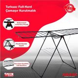 Özgürce Turkuaz Renkli Dayanıklı Çamaşır Kurutmalık, Pratik ve Şık Tasarım - Ahşap - Seçenek 1