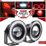Özgürce Universal 76MM Kırmızı LED Angel Sis Farı, Yüksek Parlaklık ve Dayanıklılık - Altın - Seçenek 1
