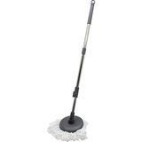 Özgürce Yedek Mikrofiber Mop Seti, Döner Başlıklı, Kolay Temizlik, Pratik Kullanım - Antrasit - Seçenek 1