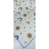 Özgürce Yenidoğan Bebek Için Çok Amaçlı 80X90 Müslin Battaniye, %100 Pamuk, Yumuşak ve Rahat - Ahşap - Beyaz - Seçenek 1