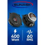 Özgürce Yüksek Performanslı 13 cm 400W 60 Rms Midrange Hoparlör Seti, Amfi Uyumlu - Seçenek 1