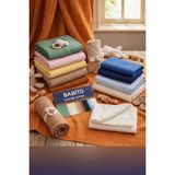 Özgürce Yumuşak 4 Katlı Pamuklu Müslin Bebek Battaniyesi 100X120 - Altın - Gri - Seçenek 1