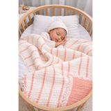 Özgürce Yumuşak 8 Katlı Multi Müslin Bebek Battaniyesi Xl (120X100 Cm) Pudra Pembe - Açık Bej - Seçenek 1
