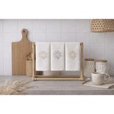 Özgürce Yumuşak Kadife Mutfak Havlusu 3'lü Set, 30X50 Cm, Emici ve Şık Tasarım - Seçenek 1
